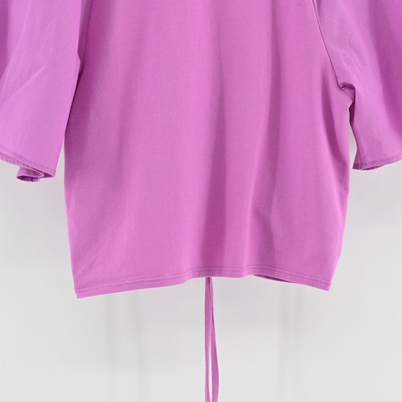 Anthropologie Maeve Womens Flutter Sleeve Top Size XS Lilac Coquette Blouse - Picture 12 of 13